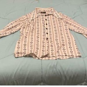 MEN's 1960's Embroidered Cotton Shirt